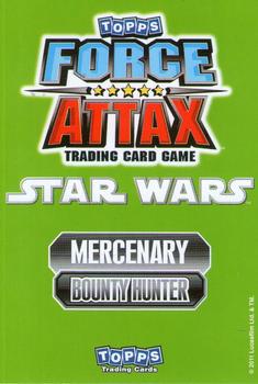 2011 Topps Star Wars Force Attax Series 2 #124 Cad Bane Back
