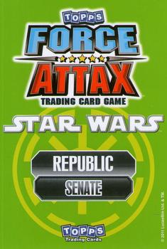 2011 Topps Star Wars Force Attax Series 2 #201 Padme Amidala Back