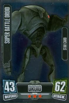 2011 Topps Star Wars Force Attax Series 2 #211 Super Battle Droid Front