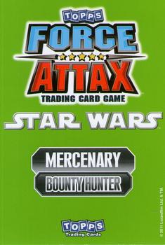 2011 Topps Star Wars Force Attax Series 2 #212 Boba Fett Back