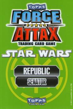 2011 Topps Star Wars Force Attax Series 2 #236 Padmé Amidala Back