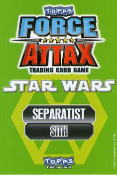 2011 Topps Star Wars Force Attax Series 2 #LE2 Savage Opress Back