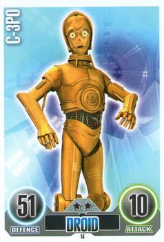 2010 Topps Star Wars Force Attax Series 1 #14 C-3PO Front