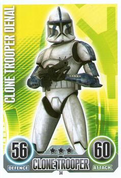 2010 Topps Star Wars Force Attax Series 1 #34 Clone Trooper Denal Front