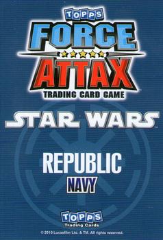 2010 Topps Star Wars Force Attax Series 1 #42 Admiral Yularen Back