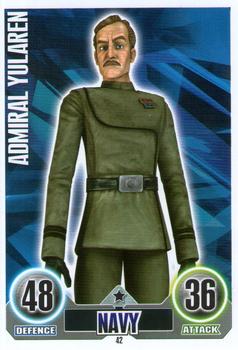 2010 Topps Star Wars Force Attax Series 1 #42 Admiral Yularen Front
