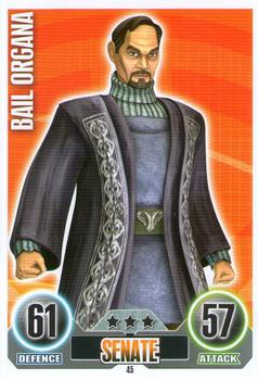 2010 Topps Star Wars Force Attax Series 1 #45 Bail Organa Front
