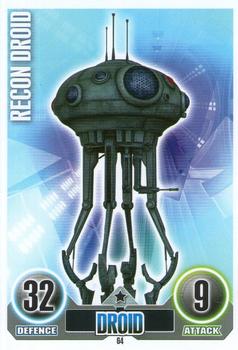 2010 Topps Star Wars Force Attax Series 1 #64 Recon Droid Front