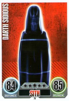 2010 Topps Star Wars Force Attax Series 1 #70 Darth Sidious Front