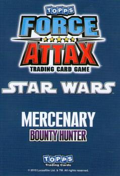 2010 Topps Star Wars Force Attax Series 1 #82 Boba Fett Back