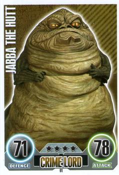 2010 Topps Star Wars Force Attax Series 1 #91 Jabba The Hutt Front