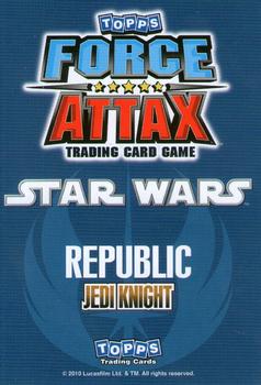 2010 Topps Star Wars Force Attax Series 1 #105 Obi-Wan Kenobi & Mace Windu Back