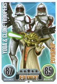 2010 Topps Star Wars Force Attax Series 1 #107 Yoda & Clone Troopers Front