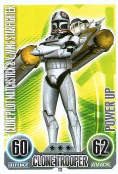 2010 Topps Star Wars Force Attax Series 1 #112 Clone Pilot Matchstick & Y-Wing Starfighter Front