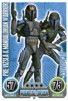 2010 Topps Star Wars Force Attax Series 1 #117 Pre Vizsla & Mandalorian Warrior Front