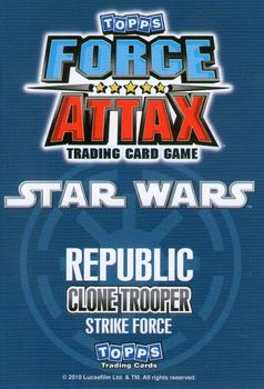 2010 Topps Star Wars Force Attax Series 1 #122 Clone Trooper Back