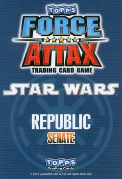 2010 Topps Star Wars Force Attax Series 1 #162 Padme Amidala Back