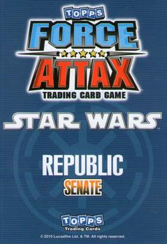 2010 Topps Star Wars Force Attax Series 1 #182 Padmé Amidala Back