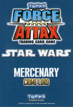 2010 Topps Star Wars Force Attax Series 1 #LE1 Ziro The Hutt Back
