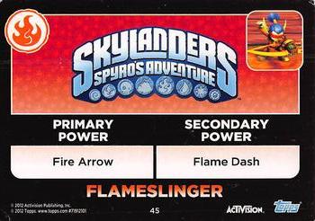 2012 Topps Skylanders Giants #45 Flameslinger Back