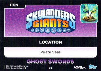 2012 Topps Skylanders Giants #68 Ghost Swords Back