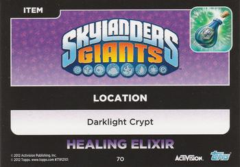 2012 Topps Skylanders Giants #70 Healing Elixir Back