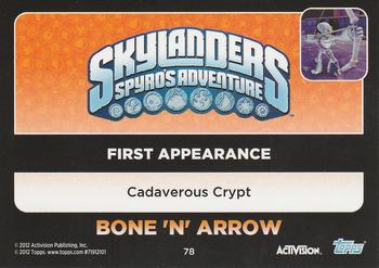 2012 Topps Skylanders Giants #78 Bone 'N' Arrow Back