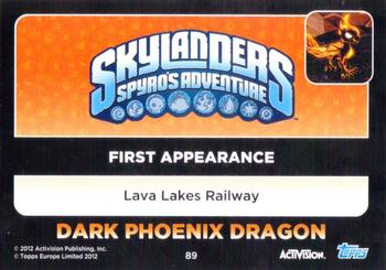 2012 Topps Skylanders Giants #89 Dark Phoenix Dragon Back