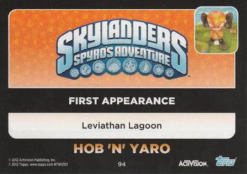 2012 Topps Skylanders Giants #94 Hob 'N' Yaro Back