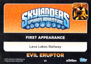2012 Topps Skylanders Giants #98 Evil Eruptor Back