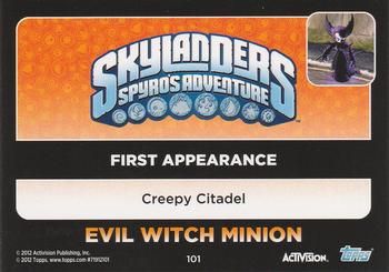 2012 Topps Skylanders Giants #101 Evil Witch Minion Back