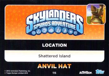 2012 Topps Skylanders Giants #115 Anvil Hat Back
