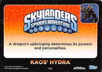 2012 Topps Skylanders Giants #123 Kaos' Hydra Back