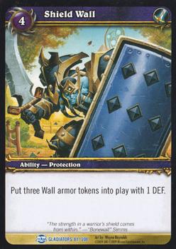 2009 Upper Deck World of Warcraft Blood of Gladiators #81 Shield Wall Front