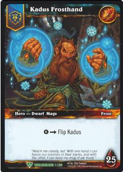2010 Cryptozoic World of Warcraft Worldbreaker #7 Kadus Frosthand Front