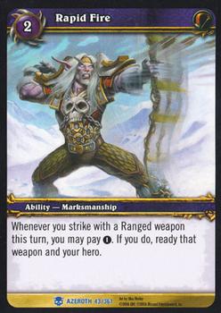 2006 Upper Deck World of Warcraft Heroes of Azeroth #43 Rapid Fire Front