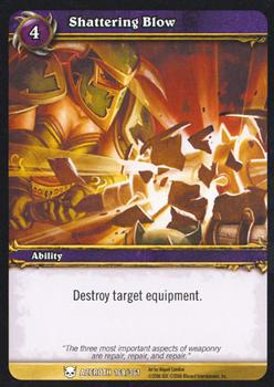 2006 Upper Deck World of Warcraft Heroes of Azeroth #168 Shattering Blow Front