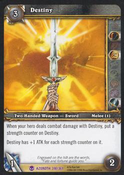2006 Upper Deck World of Warcraft Heroes of Azeroth #318 Destiny Front