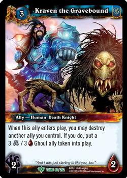 2012 Cryptozoic World of Warcraft Tomb of the Forgotten #88 Kraven the Gravebound Front