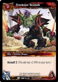 2012 Cryptozoic World of Warcraft Tomb of the Forgotten #115 Trickster Tesslah Front