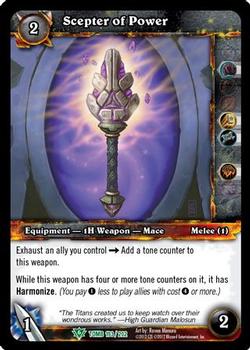 2012 Cryptozoic World of Warcraft Tomb of the Forgotten #193 Scepter of Power Front