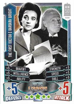 2013 Topps Alien Attax Doctor Who 50th Anniversary Edition - Companions #C1 The First Doctor & Barbara Wright Front