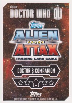 2013 Topps Alien Attax Doctor Who 50th Anniversary Edition - Companions #C4 The Fourth Doctor & Sarah Jane Smith Back