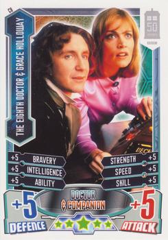 2013 Topps Alien Attax Doctor Who 50th Anniversary Edition - Companions #C8 The Eighth Doctor & Grace Holloway Front