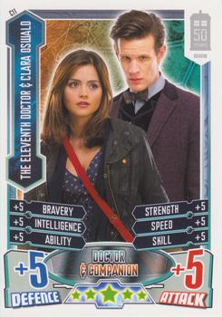 2013 Topps Alien Attax Doctor Who 50th Anniversary Edition - Companions #C11 The Eleventh Doctor & Clara Oswald Front