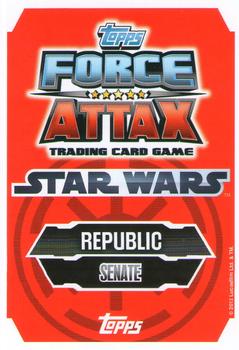 2012 Topps Star Wars Force Attax Series 3 #27 Senator Bail Organa Back