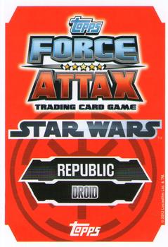 2012 Topps Star Wars Force Attax Series 3 #35 R2-D2 Back