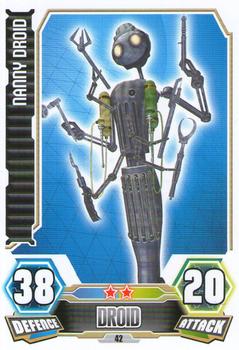 2012 Topps Star Wars Force Attax Series 3 #42 Nanny Droid Front