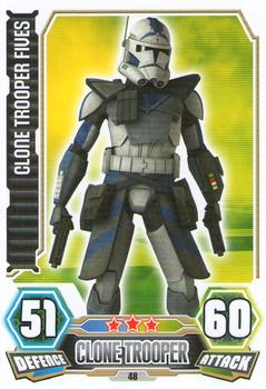 2012 Topps Star Wars Force Attax Series 3 #48 Clone Trooper Fives Front