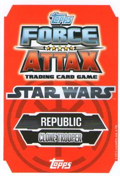 2012 Topps Star Wars Force Attax Series 3 #53 Clone Trooper Hardcase Back